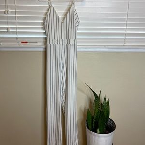 Love Tree Pinstriped Jumpsuit